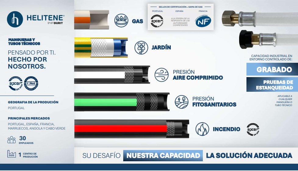 Mangueras y tubos técnicos Helitene distribuidos oficialmente por Plasdexin